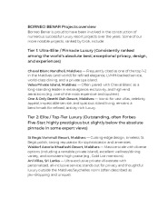 BORNEO BENAR Projects overview